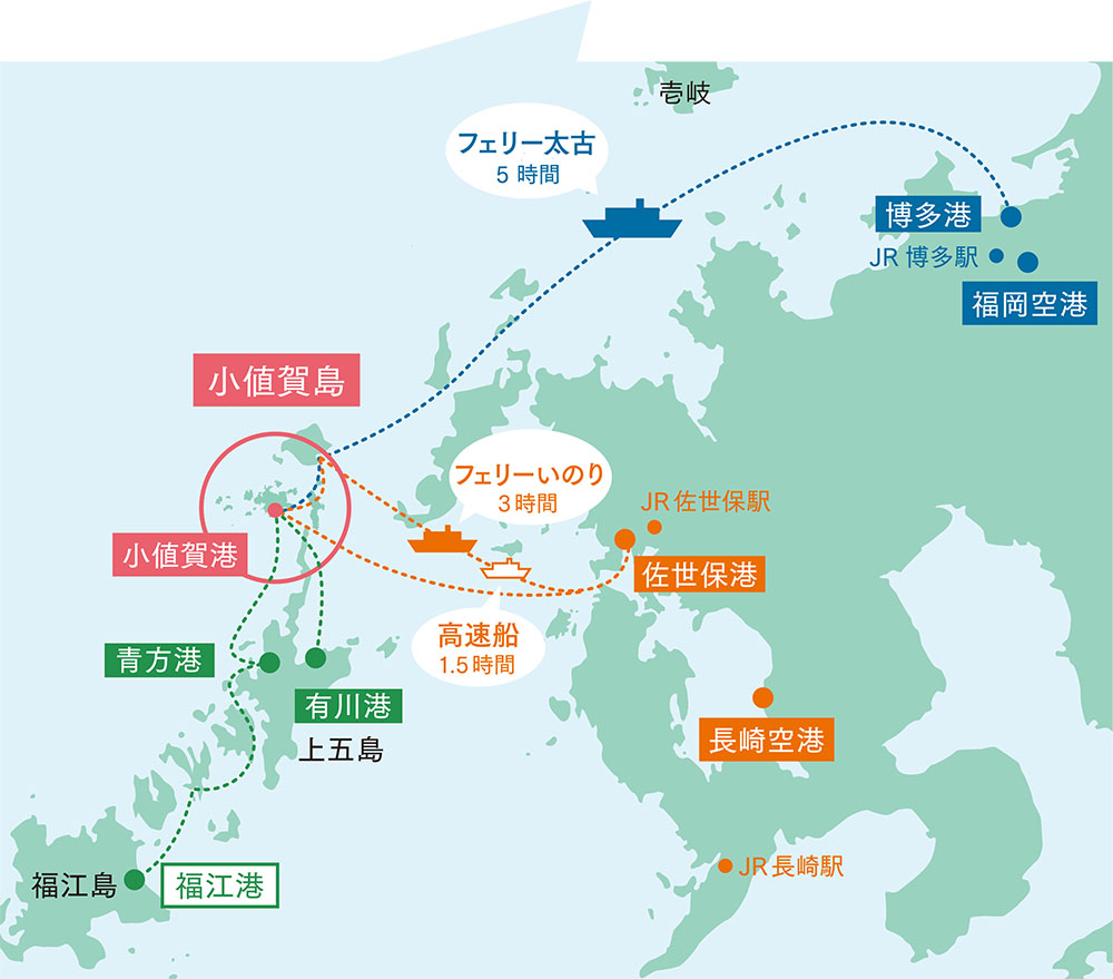 ジェットフォイル 長崎 五島 五島列島ツアー・ジェットフォイル時刻表／南西旅行開発